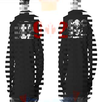 902 Nova Scotia And Prince Edward Island Area Code Canada Back Print Long Sleeve T-shirt | Mazezy