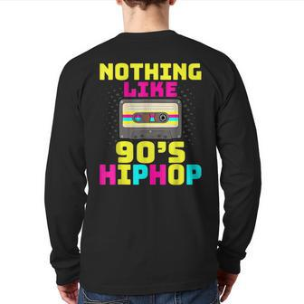 90S Hip Hop Rap Music Nostalgia Old School Clothing Gangster Back Print Long Sleeve T-shirt | Mazezy