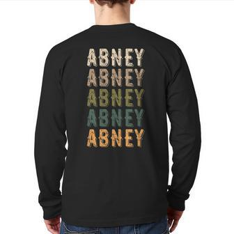Abney Personalized Reunion Matching Family Name Back Print Long Sleeve T-shirt | Mazezy