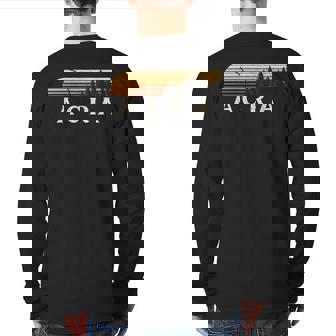 Acra Ny Vintage Evergreen Sunset Eighties Retro Back Print Long Sleeve T-shirt | Mazezy