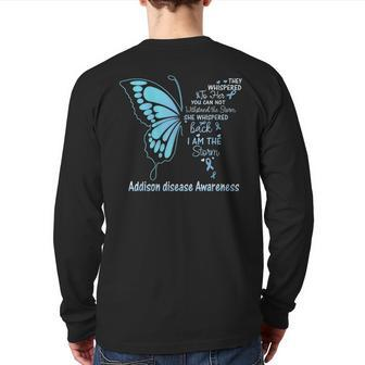 Addison Disease I Am The Storm Back Print Long Sleeve T-shirt | Mazezy