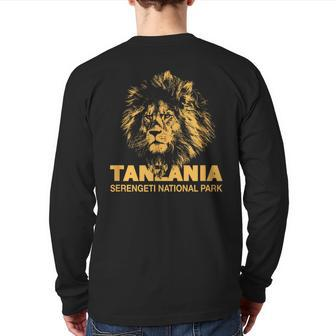 Africa Serengeti National Park African Safari Lion Back Print Long Sleeve T-shirt | Mazezy