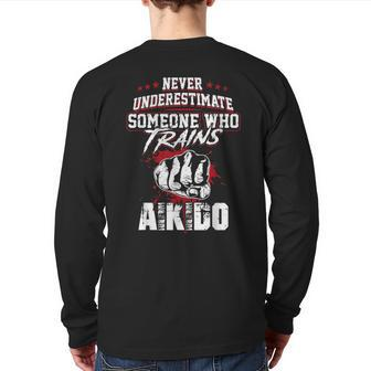 Aikido Never Underestimate Back Print Long Sleeve T-shirt - Seseable