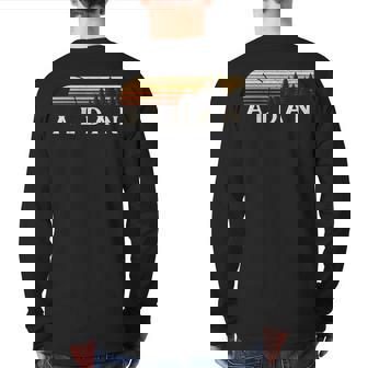 Aldan Pa Vintage Evergreen Sunset Eighties Retro Back Print Long Sleeve T-shirt | Mazezy