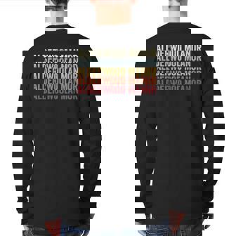 Alderwood Manor Washington Alderwood Manor Wa Retro Vintage Back Print Long Sleeve T-shirt | Mazezy