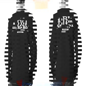 Aldora Georgia Ga College University Sports Style Back Print Long Sleeve T-shirt | Mazezy