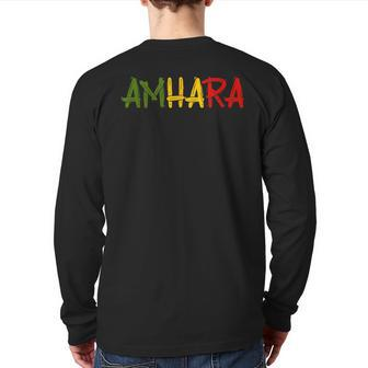 Amhara Ethiopia Ethiopian Eritrean Habesha Africa Back Print Long Sleeve T-shirt | Mazezy DE