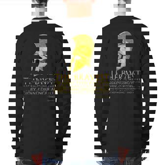 Ancient Greek History Thucydides Quote On Bravery Back Print Long Sleeve T-shirt | Mazezy