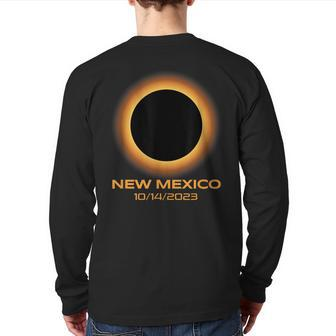 Annular Solar Eclipse October 2023 New Mexico Astronomy Back Print Long Sleeve T-shirt - Monsterry
