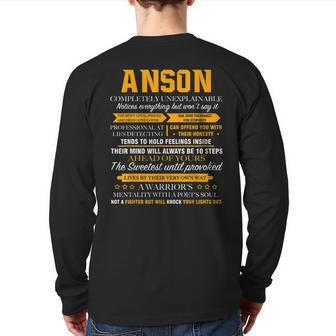 Anson Completely Unexplainable Name Front Print 1Kana Back Print Long Sleeve T-shirt | Mazezy