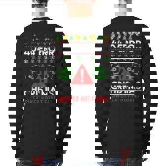 Anti Christmas Ugly Christmas 404 Error Christmas Back Print Long Sleeve T-shirt | Mazezy