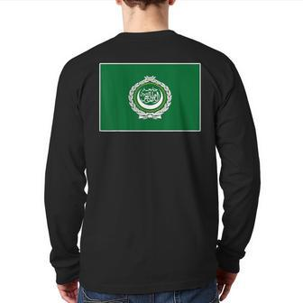 Arab League Flag Back Print Long Sleeve T-shirt | Mazezy