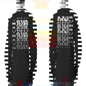 Armona California Armona Ca Retro Vintage Text Back Print Long Sleeve T-shirt | Mazezy