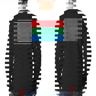 Arona Flag National Pride Souvenir Back Print Long Sleeve T-shirt | Mazezy