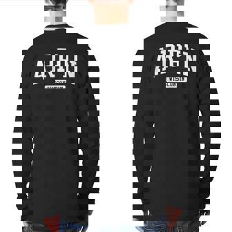 Arpin Wisconsin Wi College University Sports Style Back Print Long Sleeve T-shirt | Mazezy