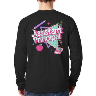 Assistant Principal 90S Retro Pink Style Christmas Back Print Long Sleeve T-shirt - Monsterry AU