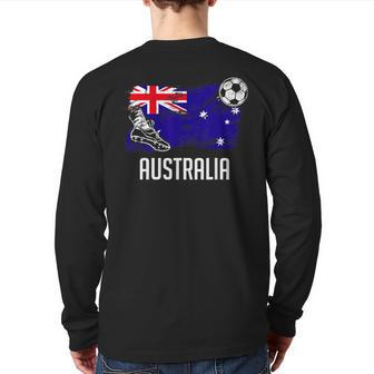 Australia Flag Jersey Australian Soccer Team Australian Back Print Long Sleeve T-shirt | Mazezy