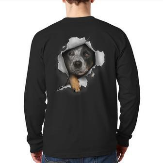 Australian Cattle Dog Dog Owner Dog Lover Dog Back Print Long Sleeve T-shirt - Seseable