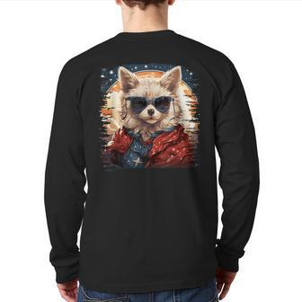 Australian Mist Cat Cat Lover Back Print Long Sleeve T-shirt | Mazezy