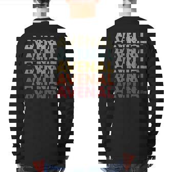 Avenal California Avenal Ca Retro Vintage Text Back Print Long Sleeve T-shirt | Mazezy