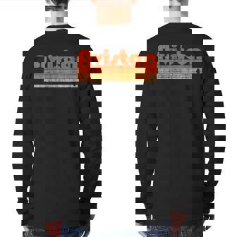 Aviston Illinois Retro 80S Style Back Print Long Sleeve T-shirt | Mazezy