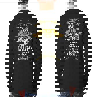 Ayala Blood Runs Through My Veins Back Print Long Sleeve T-shirt - Seseable