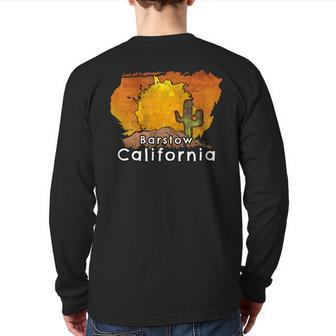 Barstow California Desert Sunset Back Print Long Sleeve T-shirt | Mazezy