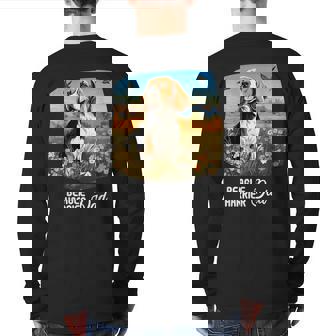 Beagle Harrier Dad Dog Beagle Harrier Back Print Long Sleeve T-shirt | Mazezy