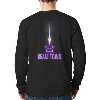 Beam Town Late Night Sacramento California Back Print Long Sleeve T-shirt - Seseable