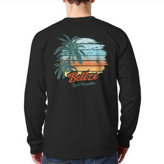 Belize Beach Belize Lost Paradise Back Print Long Sleeve T-shirt | Mazezy