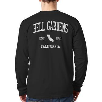 Bell Gardens Ca Vintage Athletic Sports Js01 Back Print Long Sleeve T-shirt | Mazezy