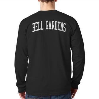 Bell Gardens Ca Vintage Athletic Sports Js02 Back Print Long Sleeve T-shirt | Mazezy