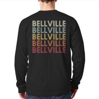 Bellville Ohio Bellville Oh Retro Vintage Text Back Print Long Sleeve T-shirt | Mazezy