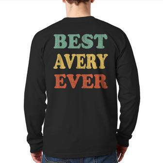 Best Avery Ever Personalized First Name Avery Back Print Long Sleeve T-shirt | Mazezy