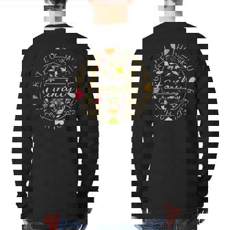 Blessed Thankful Grateful Family Thanksgiving Back Print Long Sleeve T-shirt - Monsterry
