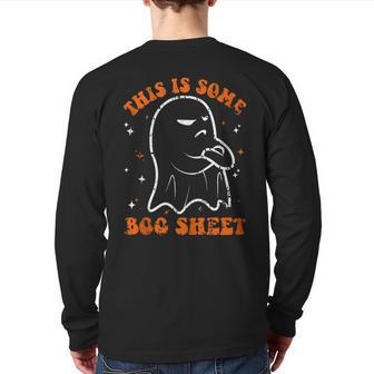 This Is Some Boo Sheet Ghost Halloween Costume Retro Back Print Long Sleeve T-shirt - Monsterry DE