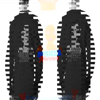 Boricua Morena V2 Back Print Long Sleeve T-shirt | Mazezy