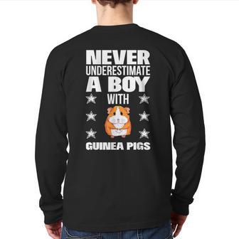 Boys Never Underestimate A Boy With Guinea Pigs Back Print Long Sleeve T-shirt - Monsterry UK