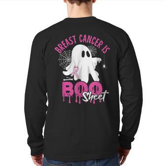 Breast Cancer Is Boo Sheet Spooky Halloween Breast Cancer Back Print Long Sleeve T-shirt - Thegiftio UK