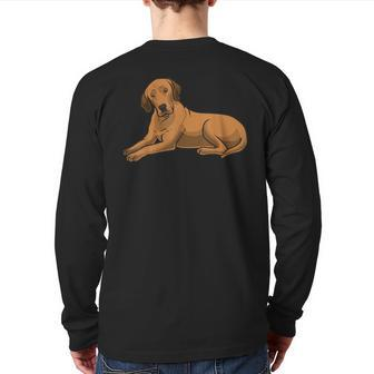 Broholmer Dog Back Print Long Sleeve T-shirt | Mazezy