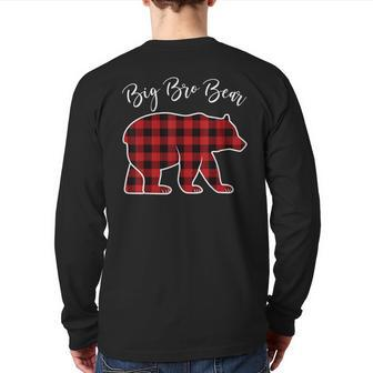 Brother Bear Pajama Red Buffalo Xmas Family Christmas Back Print Long Sleeve T-shirt - Thegiftio UK