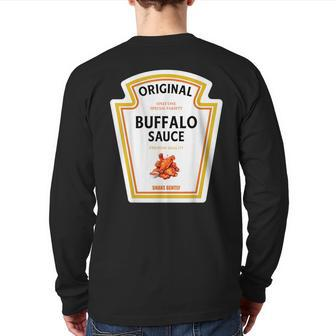 Buffalo Sauce Halloween 2023 Costume Family Ketchup Mustard Back Print Long Sleeve T-shirt - Seseable