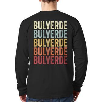Bulverde Texas Bulverde Tx Retro Vintage Text Back Print Long Sleeve T-shirt | Mazezy