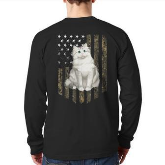 Camo American Flag Ragamuffin 4Th Of July Usa Back Print Long Sleeve T-shirt | Mazezy