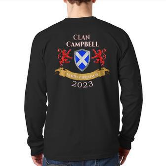 Campbell Family Christmas 2023 Scottish Clan Back Print Long Sleeve T-shirt | Mazezy