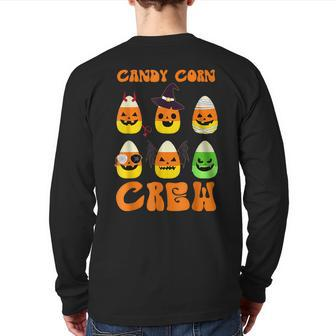 Candy Corn Squad Team Candy Corn Crew Halloween Back Print Long Sleeve T-shirt - Monsterry CA