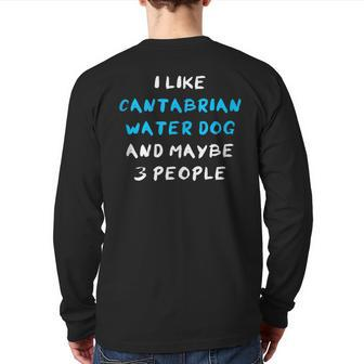 Cantabrian Water Dogs Perros De Agua Cantábrico Back Print Long Sleeve T-shirt | Mazezy