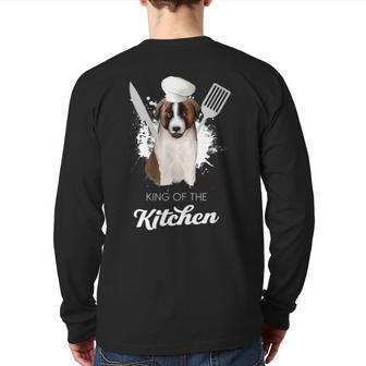 Cao De Gado Transmontano Puppy King Of The Kitchen Dog Back Print Long Sleeve T-shirt | Mazezy