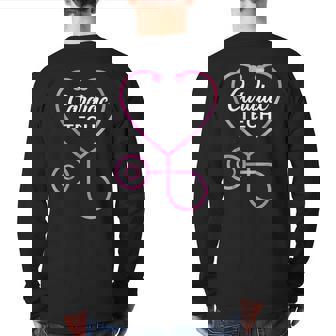 Cardiac Tech Cardiology Cardiovascular Technologist Back Print Long Sleeve T-shirt | Mazezy