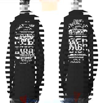 Career Advisor Back Print Long Sleeve T-shirt | Mazezy